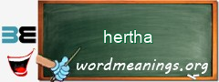 WordMeaning blackboard for hertha